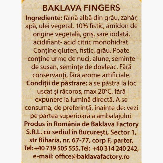 Baklava Fingers cu fistic 250g