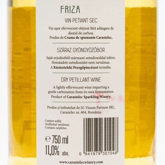 Vin petiant alb sec Fetească Regală Friza, 11%, 0.75l