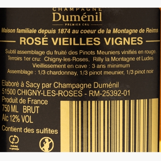 Șampanie rose brut Vieilles Vignes Premier Cru, 12%, 0.75%