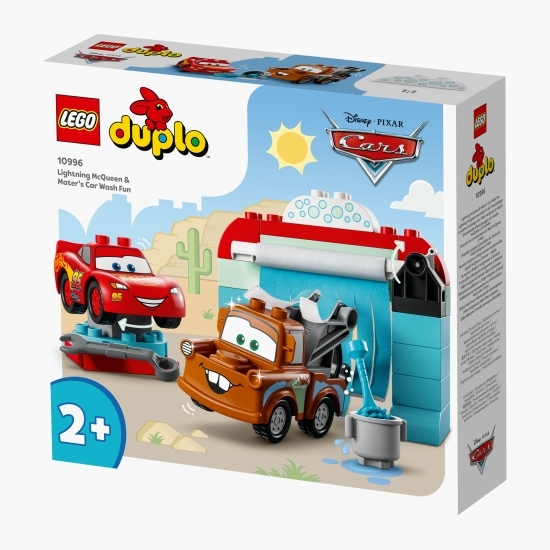 Distracție la spălătorie cu Fulger McQueen și Bucșă, 10996 Duplo, +2 ani