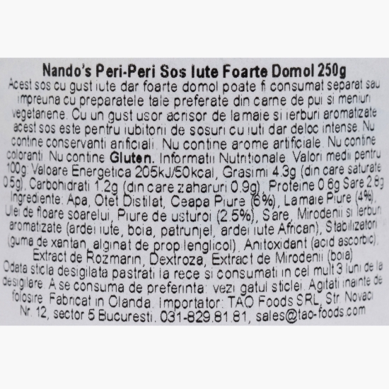 Sos Peri-Peri cu lămâie și ierburi, extra domol 250g