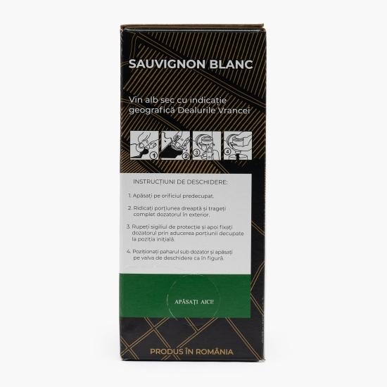 Vin alb sec Sauvingnon Blanc, 13%, bag in box 3l