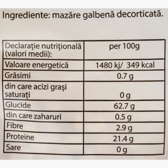 Mazăre galbenă decorticată 500g