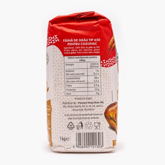 Făină Manitoba tip 650 pentru cozonac, 1 kg