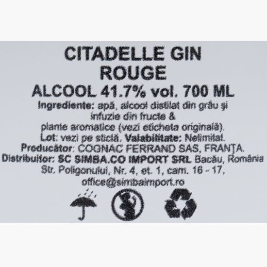 Gin Rouge, 41.7%, 0.7l