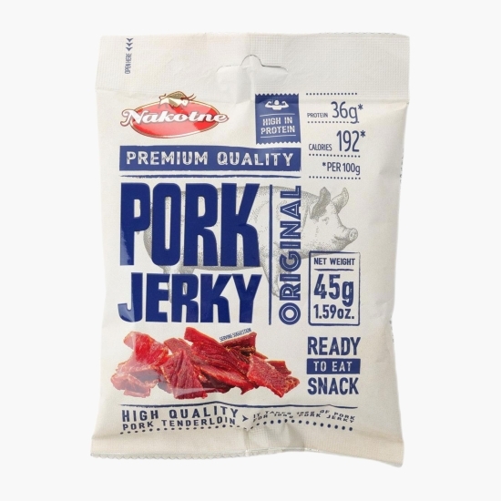 Snack carne de porc afumată și uscată Pork Jerky 45g