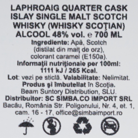 Whisky Quarter Cask, Single Malt, 48%, 0.70l