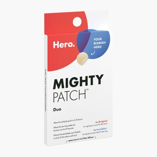 Plasturi hidrocoloidali anti acnee Mighty Patch Duo, 12 buc