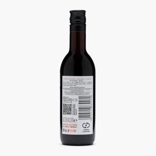 Vin roșu sec Individo Rară Neagră, Malbec & Syrah, 13%, 187ml