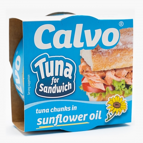 Ton pentru sandwich în ulei de floarea-soarelui 142g