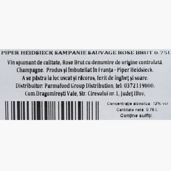 Șampanie Rose Brut, 12%, 0.75l