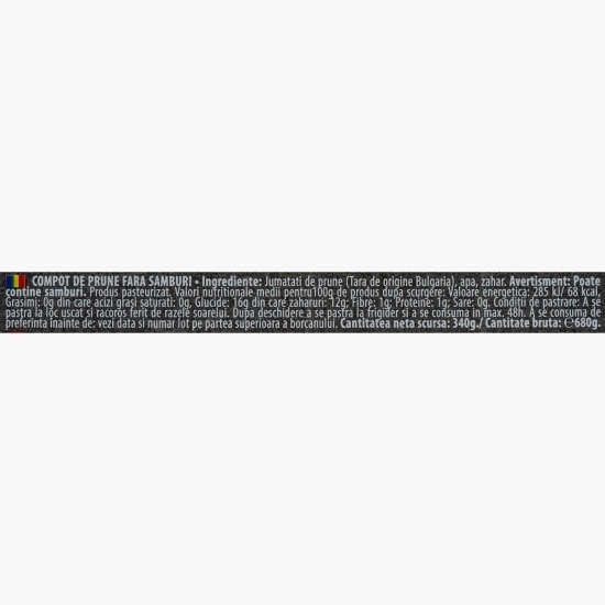 Compot de prune fără sâmburi 680g