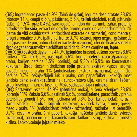 Supă instant de văcuță cu fidea 49g