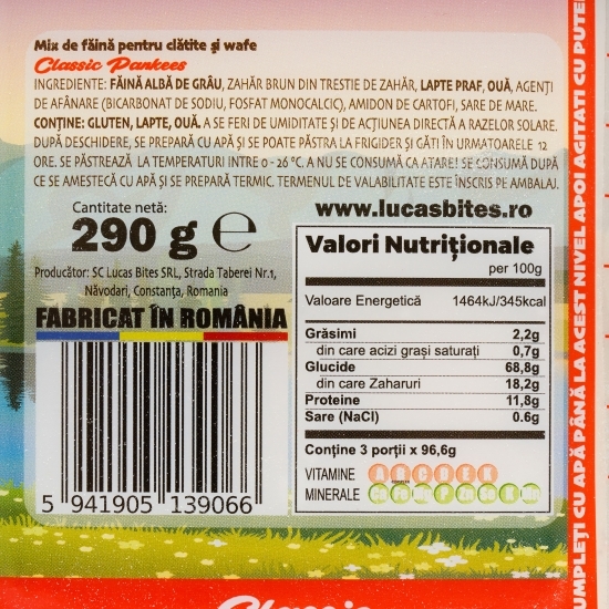 Mix pentru clatite (pancakes) și waffles, Pankees Classic 290g