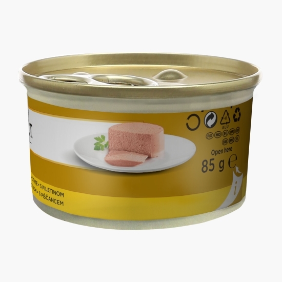 Hrană umedă pentru pisici, mousse, 85g, cu pui