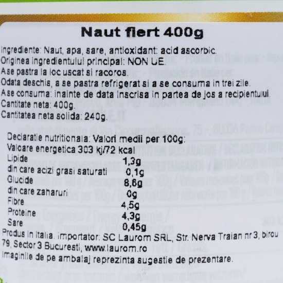 Năut conservă 400g