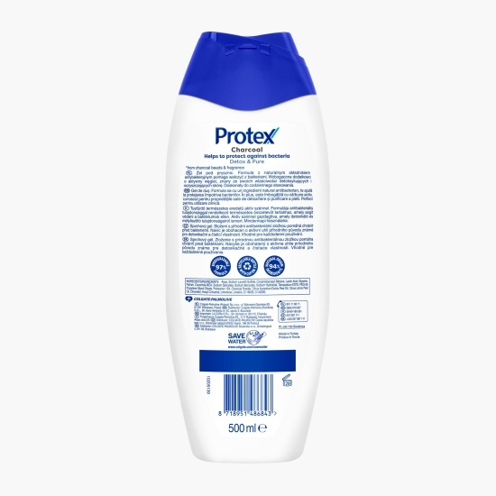 Gel de duș antibacterian Charcoal 0.5l