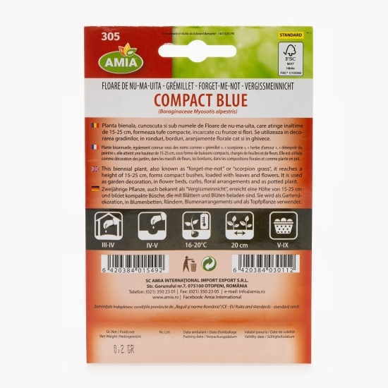 Semințe de floare de nu-mă-uita albastre 0.2g