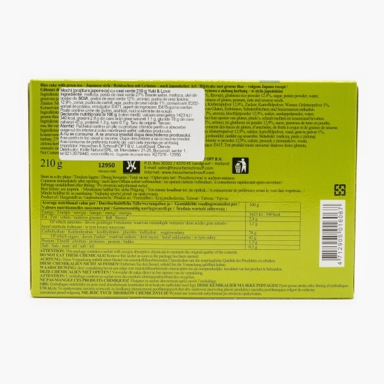 Mochi (prăjitură japoneză) cu ceai verde 210g