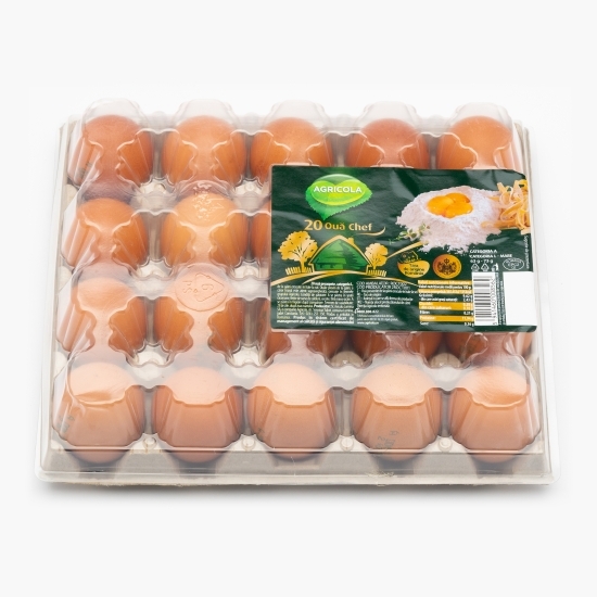Ouă Chef de la găini crescute la sol, mărime L, 20 buc