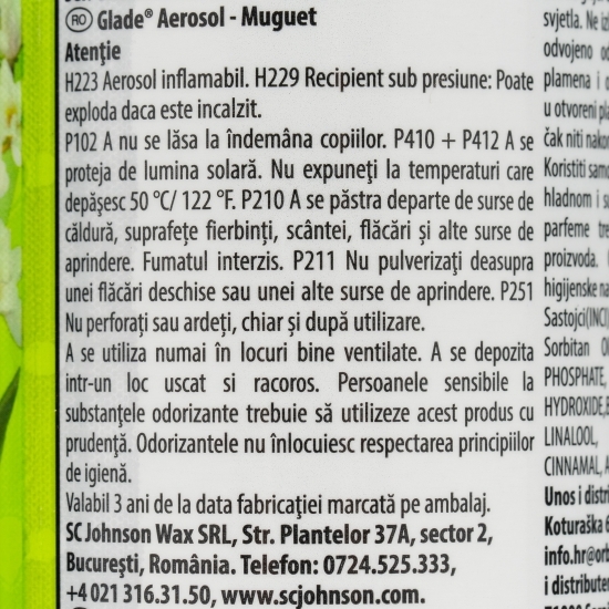 Odorizant de cameră aerosol Muguet 0.3l