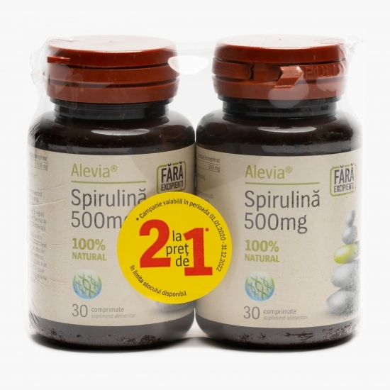 Spirulină 500mg 2x30 comprimate