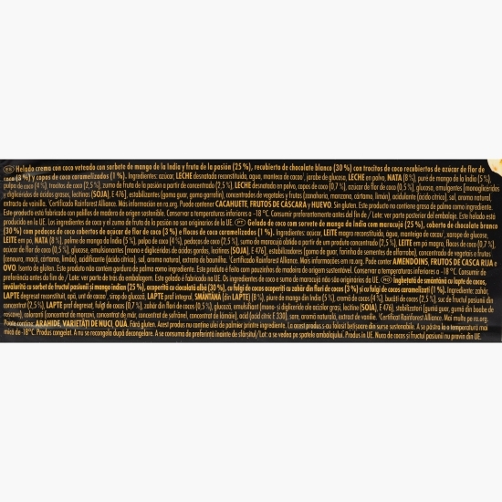 Înghețată cu sorbet de fructul pasiunii și mango 90ml