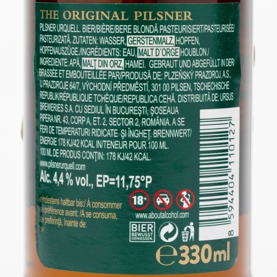 Bere blondă sticlă 0.33l