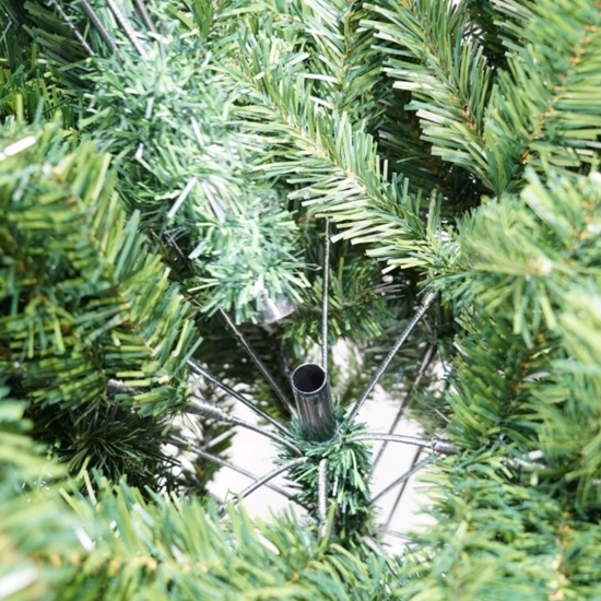 Brad artificial de Crăciun, clasic, înălțime 180 cm, diametru 95cm, 463 ramuri, verde, suport metalic