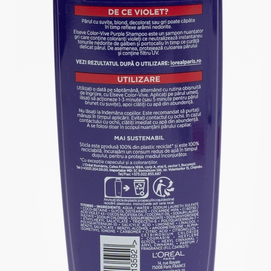 Șampon pentru păr blond, gri sau cu șuvițe, Color Vive, 200ml