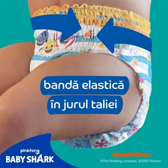 Scutece chiloțel pentru apă Splashers Baby Shark, mărimea 5-6, 14+ kg, 10 buc