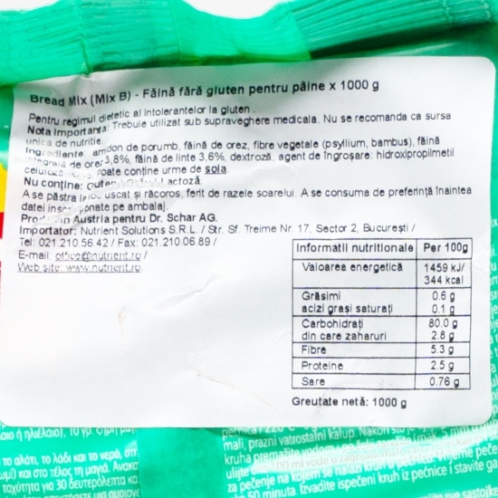 Făină fără gluten pentru pâine 1kg