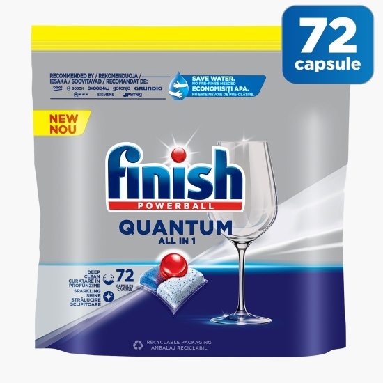 Detergent capsule pentru mașina de spălat vase Quantum, 72 spălări