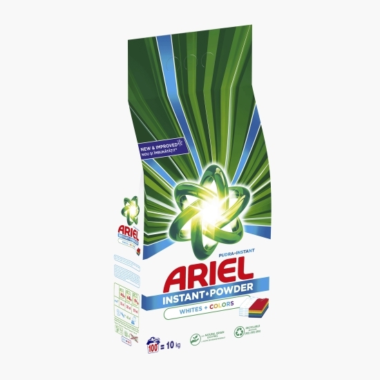 Detergent de rufe pudră automat Whites&Colors 100 spălări, 10kg