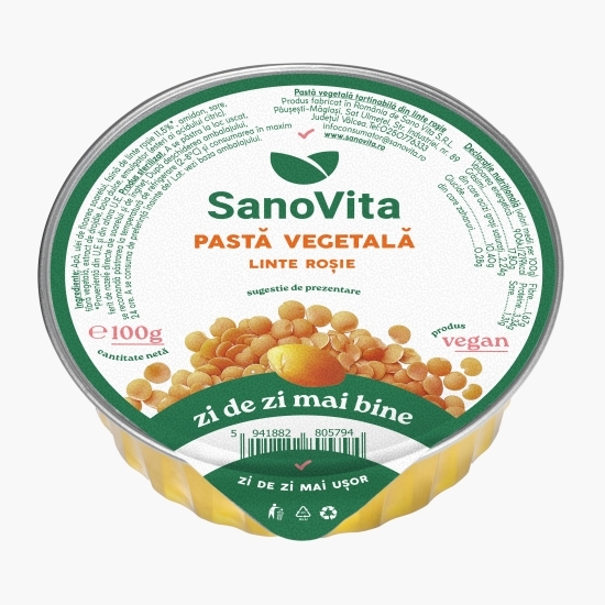 Pastă vegetală tartinabilă din linte roșie 100g