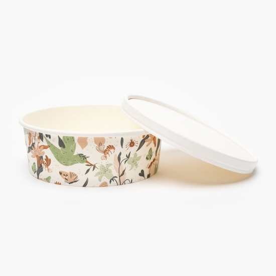 Boluri de carton cu capace albe 6 buc, 1200ml