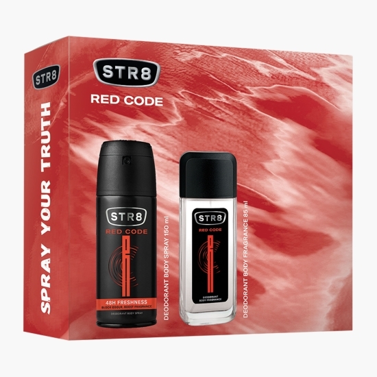 Set cadou Red Code - parfum pentru corp 85ml + deodorant spray pentru corp 150ml
