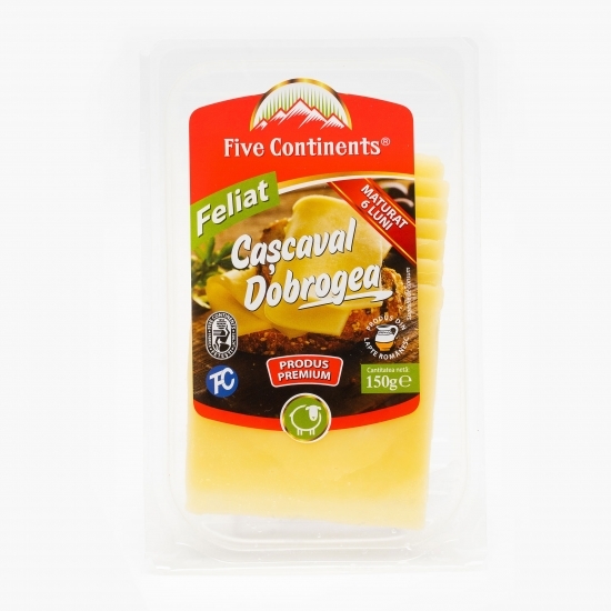 Cașcaval de Dobrogea felii, din lapte de oaie 150g