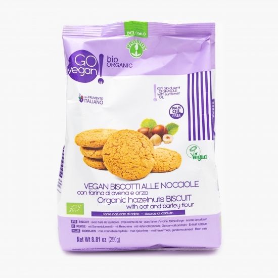 Biscuiți eco vegani cu alune, ovăz și făină de orz 250g