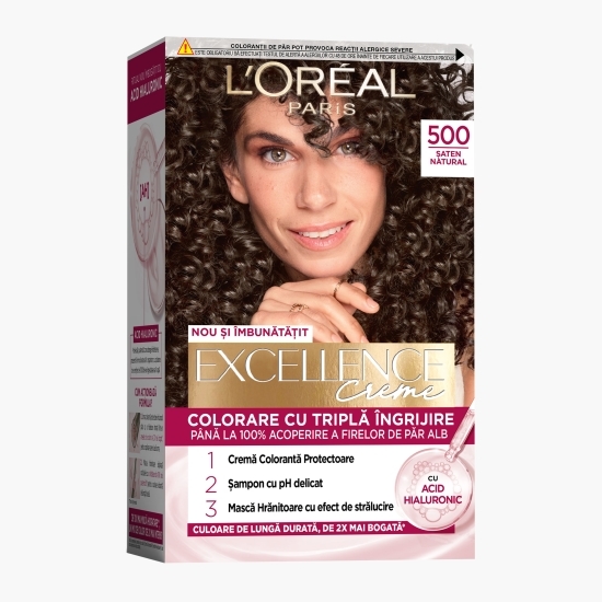 Vopsea de păr permanentă cu amoniac, 500 Șaten deschis profund 192ml