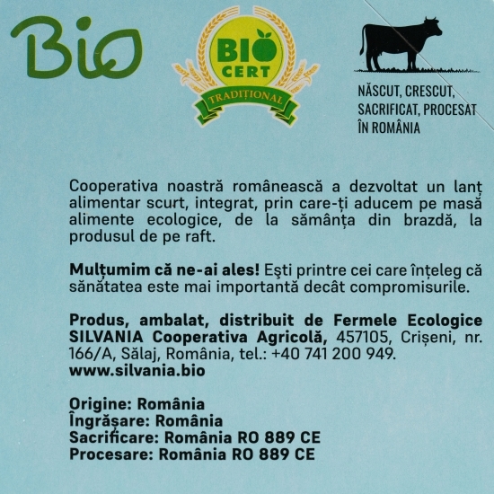Hamburger din carne de vită eco 270g