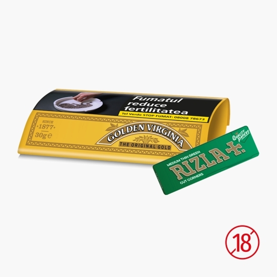 Tutun pentru țigarete Gold 30g + foițe 60 buc