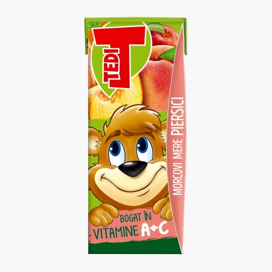 Suc de morcovi, mere şi piersici 0.2l