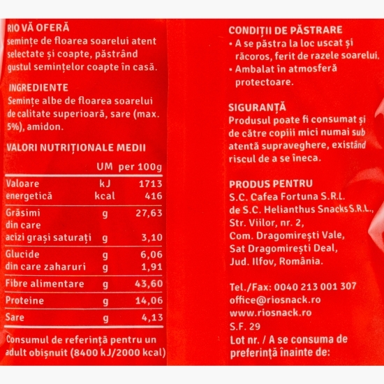 Semințe floarea-soarelui albe cu sare 40g