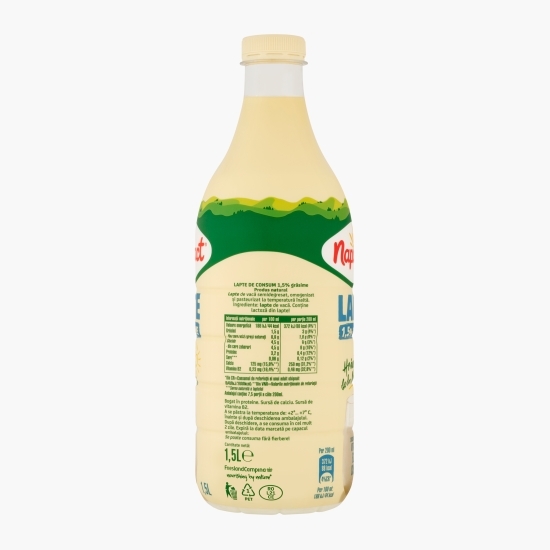 Lapte 1.5% grăsime, 1.5l