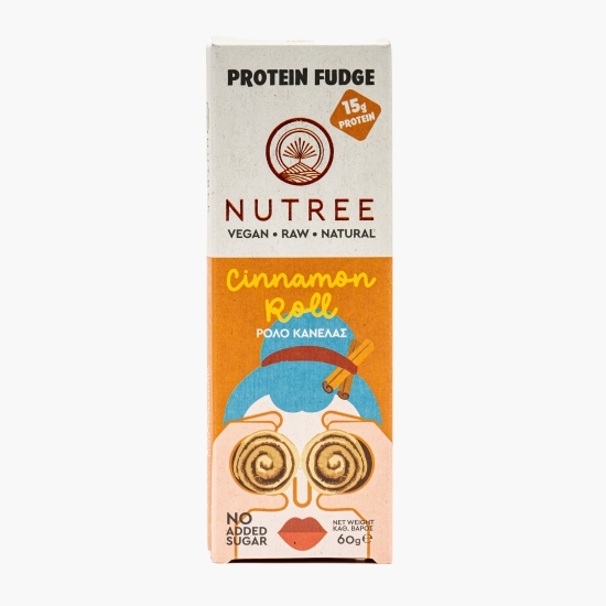 Baton proteic Raw Vegan Cinnamon Roll fără zahăr adăugat 60g