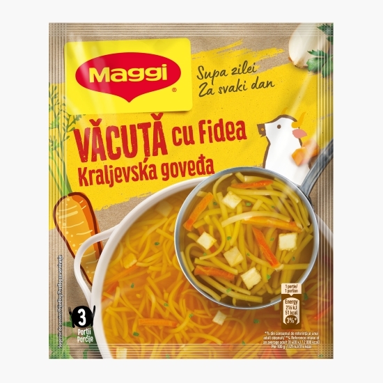 Supă instant de văcuță cu fidea 49g
