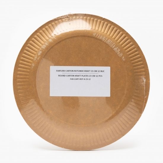Farfurii de carton rotunde 23cm 12 buc