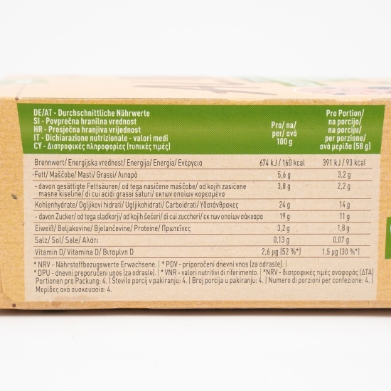 Înghețată pe băț cu iaurt cu specific grecesc, fructe și musli 4x70ml