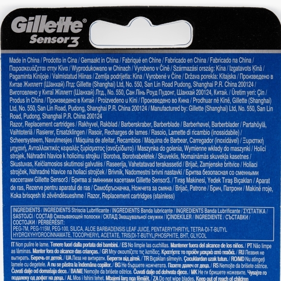 Aparat de ras Sensor3 cu 3 lame, mâner + 6 rezerve